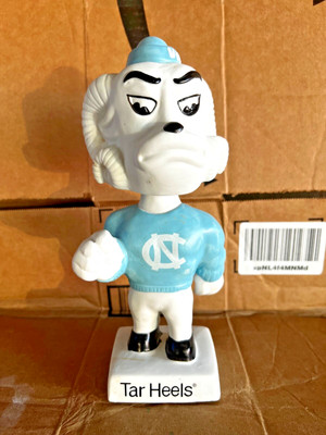 University North Carolina Tar Heels Mascot 1995 BPI UNC 9'' Bobblehead Porcelain