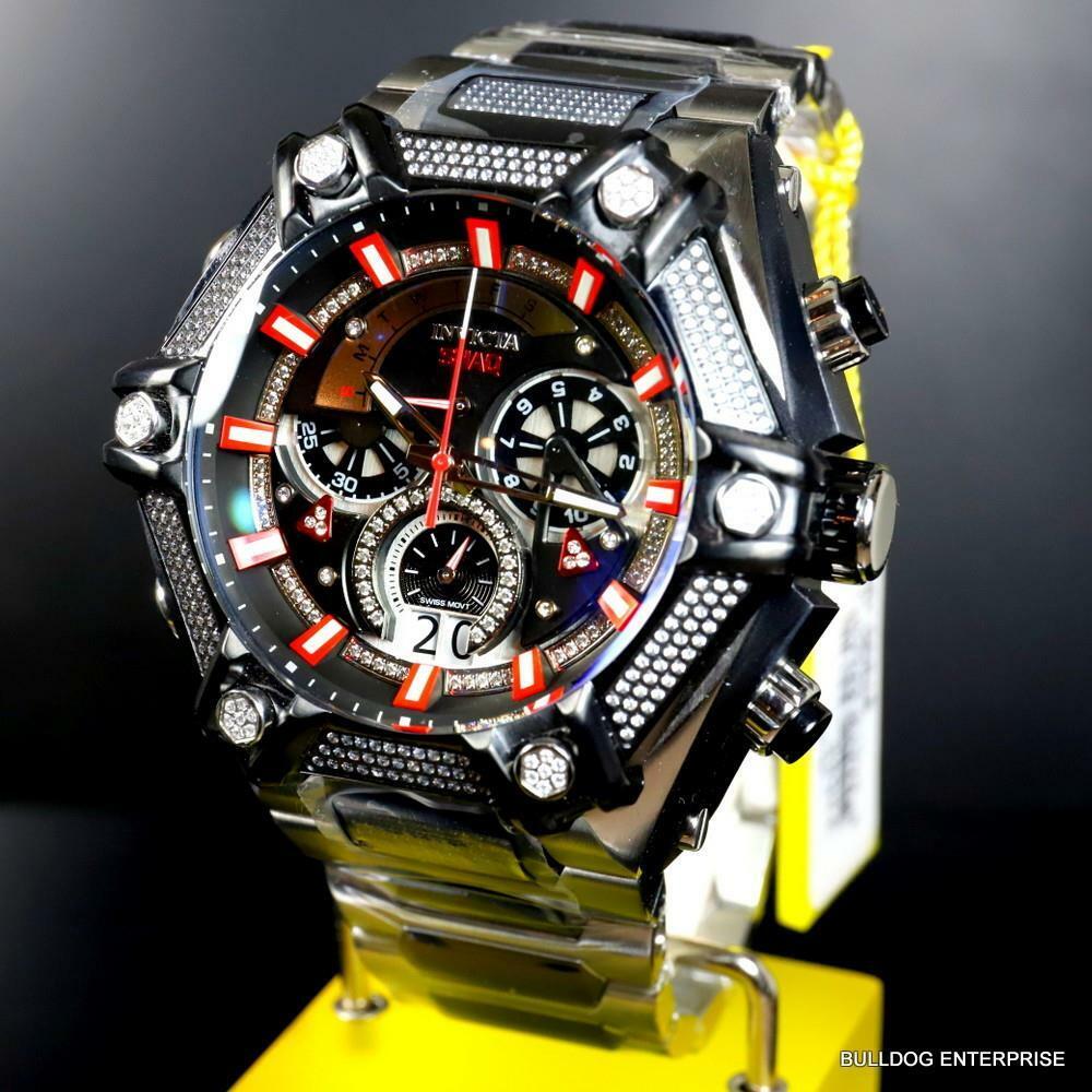 Invicta Shaq Bolt 1.4CTW Diamond Steel Swiss Mvt Chrono Invicta Shaq Bolt 1.4CTW Diamond Steel Swiss Mvt Chrono