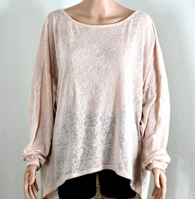 JOIE Tashay Pink Sky Long Sleeve Slub Jersey Women's Top Size XL X-Large NEW