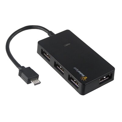 Micro USB OTG Hub for Raspberry Pi Zero 4 Port High Speed Extension Cable