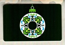 ITUNES Christmas tree Ornament Green 2009 Gift Card 0
