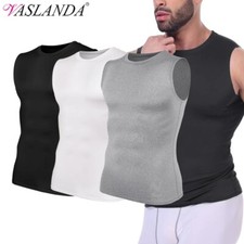 Men Slimming Vest Sports Activewear Tops Shirt Compression Body Shaper Shapewear