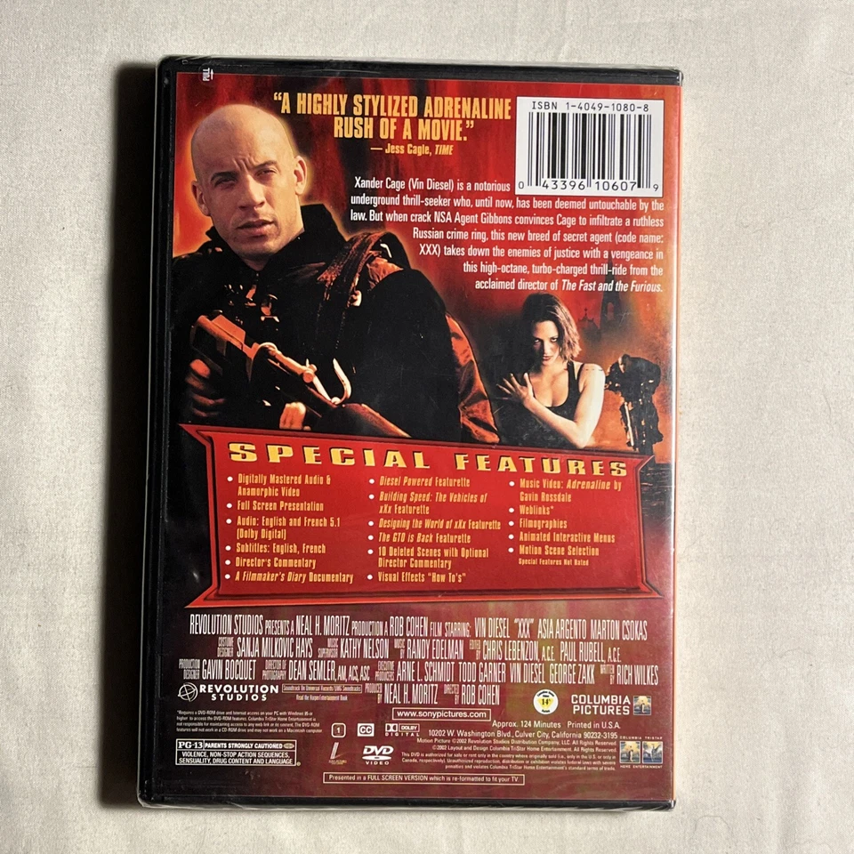 Vin Diesel xXx DVD Full Screen Action Sealed 2002 - Image 4 of 4