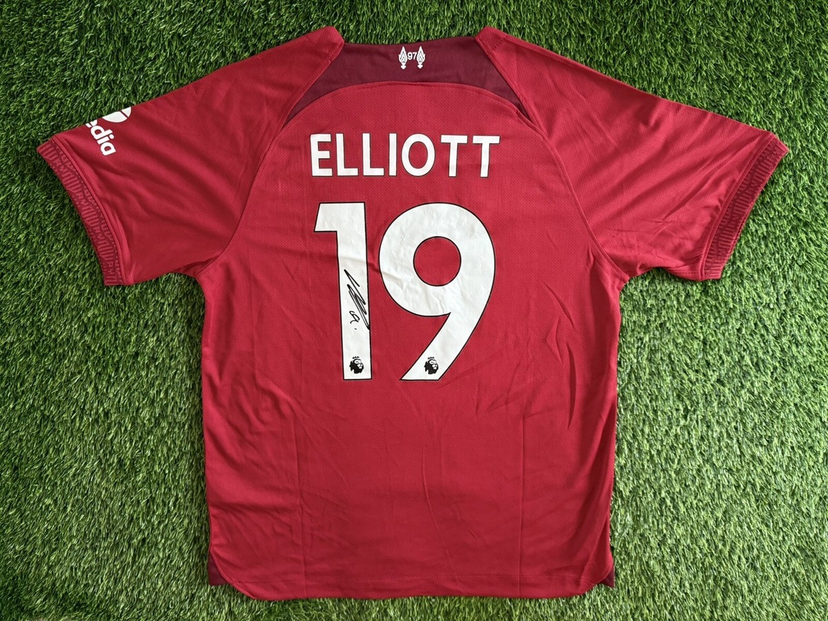 GENUINE HARVEY ELLIOTT SIGNED LIVERPOOL 22/23 SHIRT, EXACT PROOF