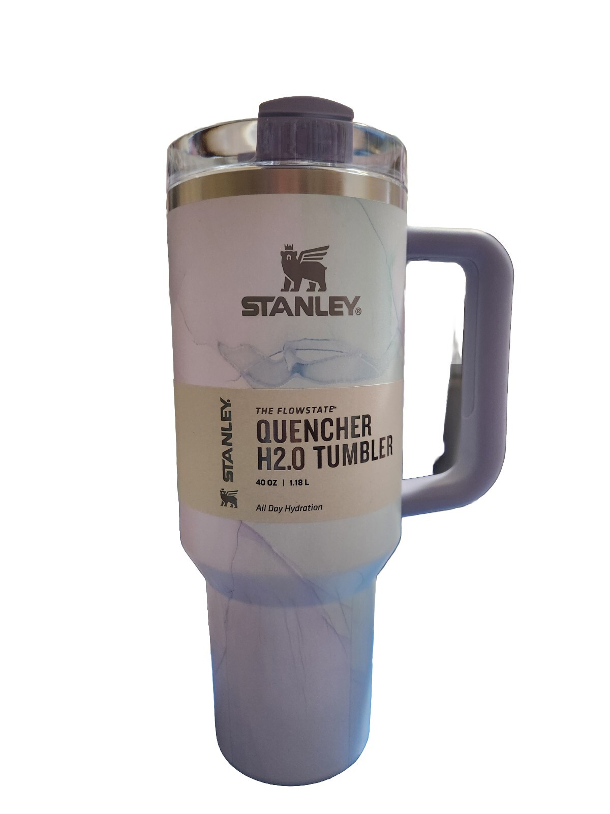 Stanley 40 oz Stainless Steel H2.0 Flowstate Quencher Tumbler In Watercolor Dusk