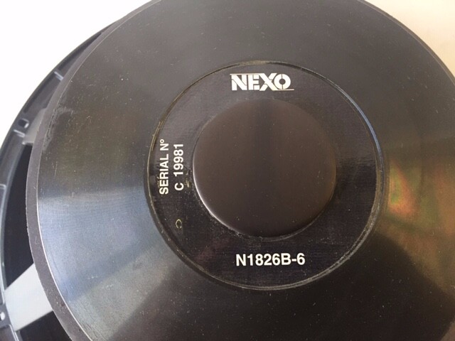 B&C N1826B-6 driver from a Nexo Alpha S2 subwoofer, for parts or