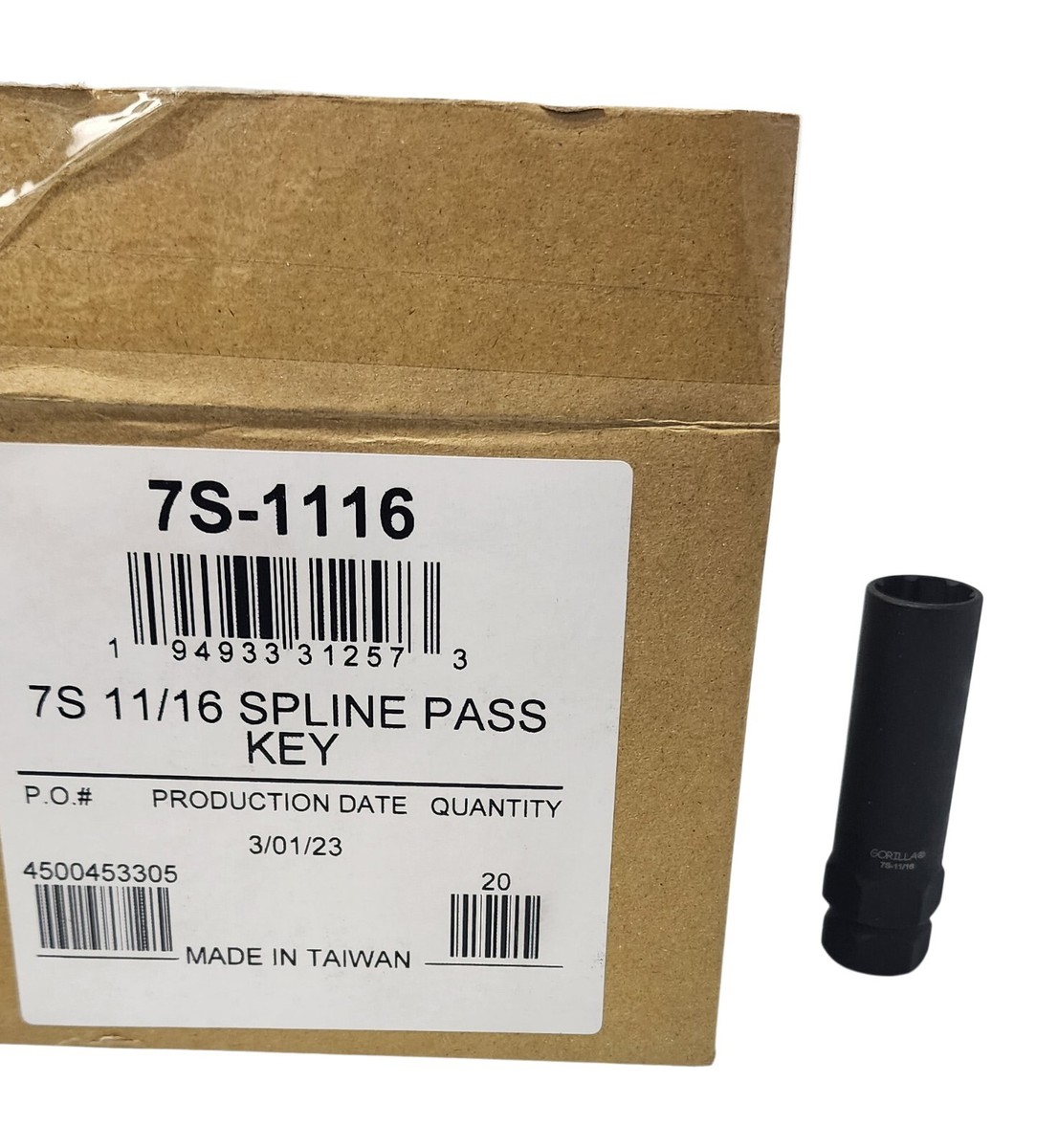 Gorilla Automotive 7S-1116 7S 11/16 Spline Passenger Key Lug Nut