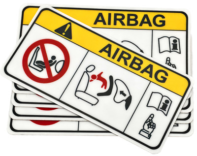 1 X Aufkleber Warning Kein Airbag Hier Wird Gestorben Wie Ein Mann Sticker NEU - GmbH