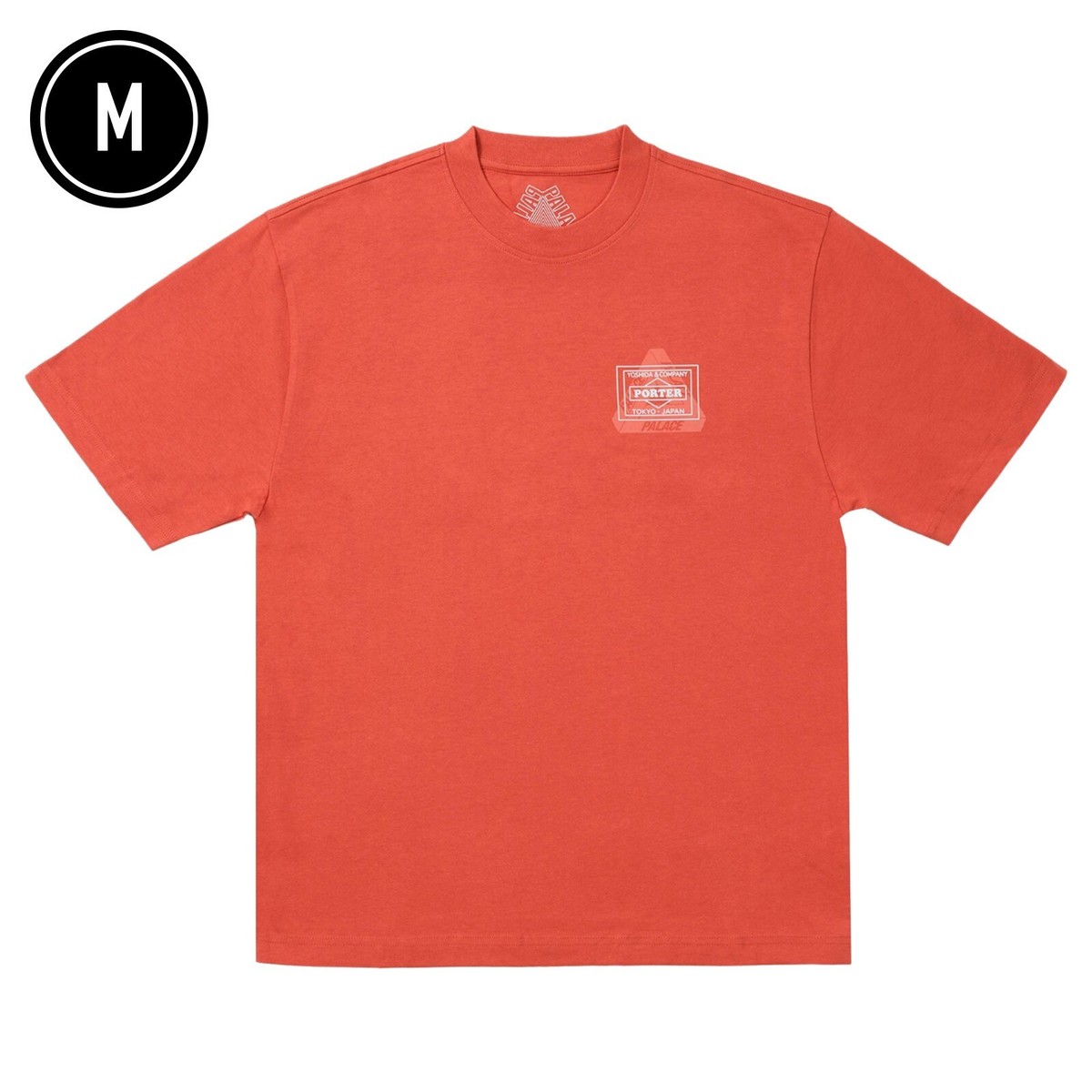 PALACE SKATEBOARDS YOSHIDA PORTER Logo T-SHIRT Orange M Size