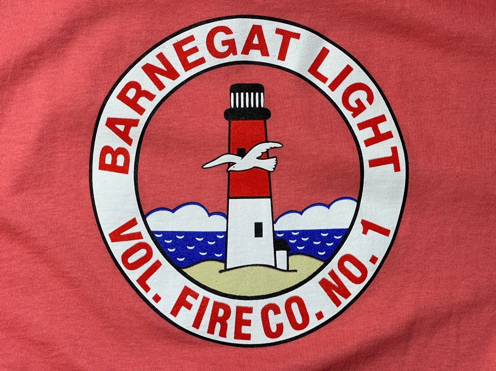 2018 LBI Barnegat Volunteer Fire Company No. 1 TShirt Pink Coral Size
