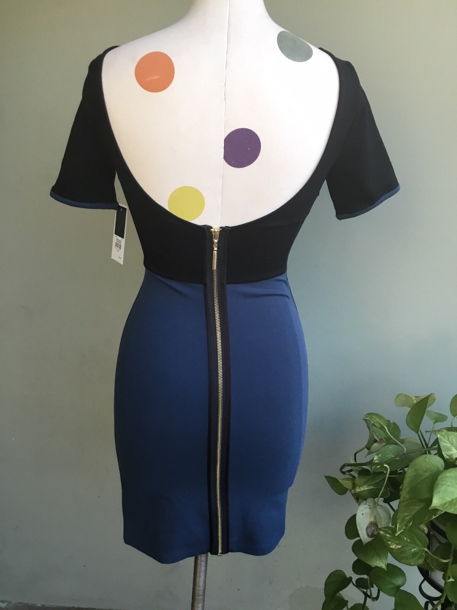 blue color block dress Adrianna Papell Blue Green Color Block Sheath Dress main image 0