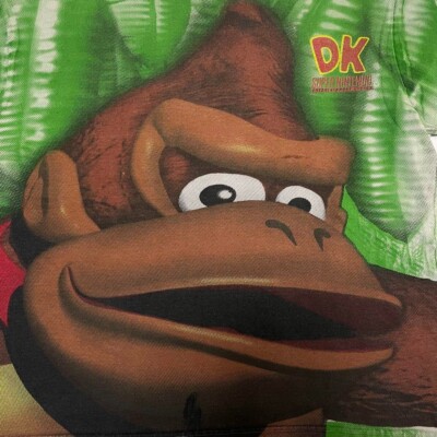 Donkey Kong Nintendo All Over Print T-Shirt size XL Vintage 90's