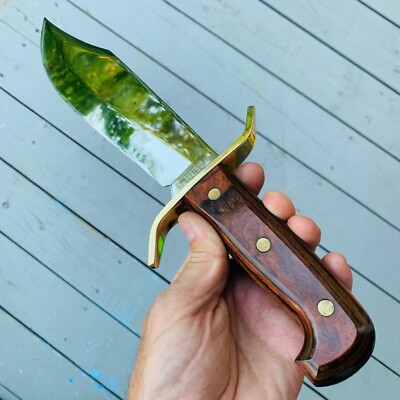 WILD CUSTOM HANDMADE 11 INCHES LONG IN HIGH POLISHED STEEL HUNTING SKINNER KNIFE