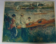 Vintage Pierre Auguste Renoir Oarsman at Chatou 1879 Impressionism 18.5x15