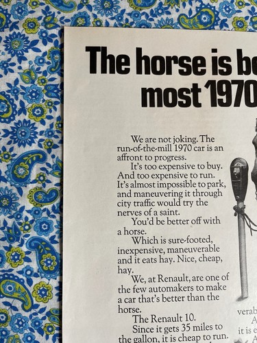 Vintage 1969 Print Ad Features The 1970 Renault 10 - Picture 4 of 5