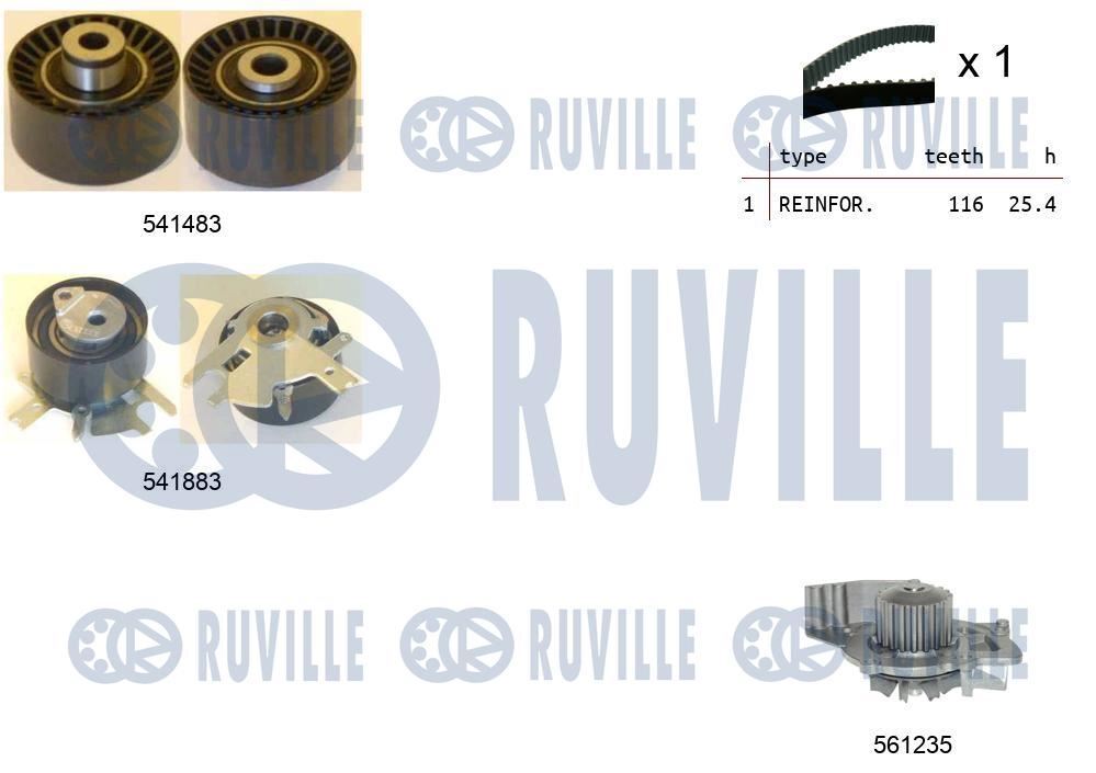 Kit distribution avec pompe à eau pour Peugeot 407 et 307 CC 2.0 HDi 135