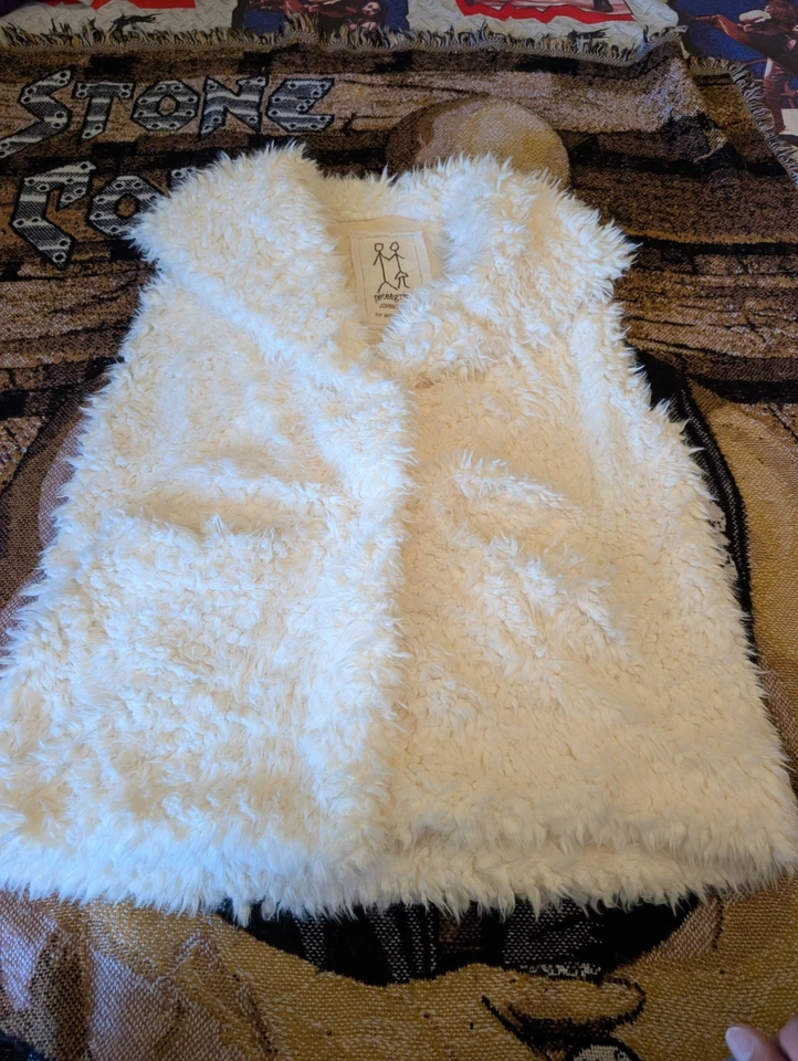 Chaleco de piel sintética JOHNNY WAS Pete & Greta Jelbe Sherpa marfil crema grande Foto 3 de 4