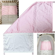 Satin Crib Sheet Pillow Cover Silk Bassinet Cradle Slip Reversible Use for Ba...