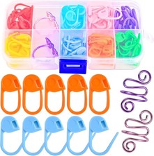 2Pcs Crochet Ring  100Pcs Stitch Markers Adjustable Crochet Tension Rings for F