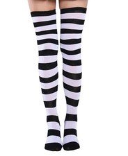 Women's Athletic Stripe Over-The-Knee Thigh High Socks Colorful Long Tube