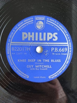 10'' Shellac 1957 Guy Mitchell With Ray Conniff    Knee Deep In The Blues P.B.669