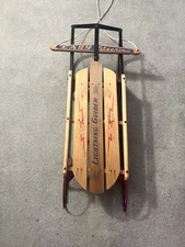 Antique Lightening Guider Easy Steering Mid-Century Sled Excellent Condition 45”