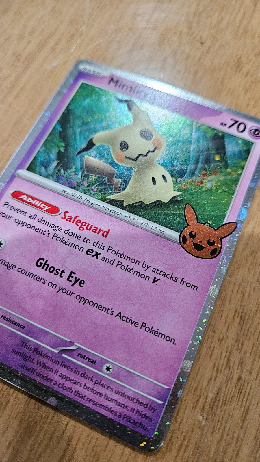 Mimikyu (37/193) Holographic Trick-Or-Trade Pokemon card
