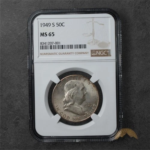 1949-S Franklin Silver Half Dollar 50C - NGC MS65 - San Fransisco