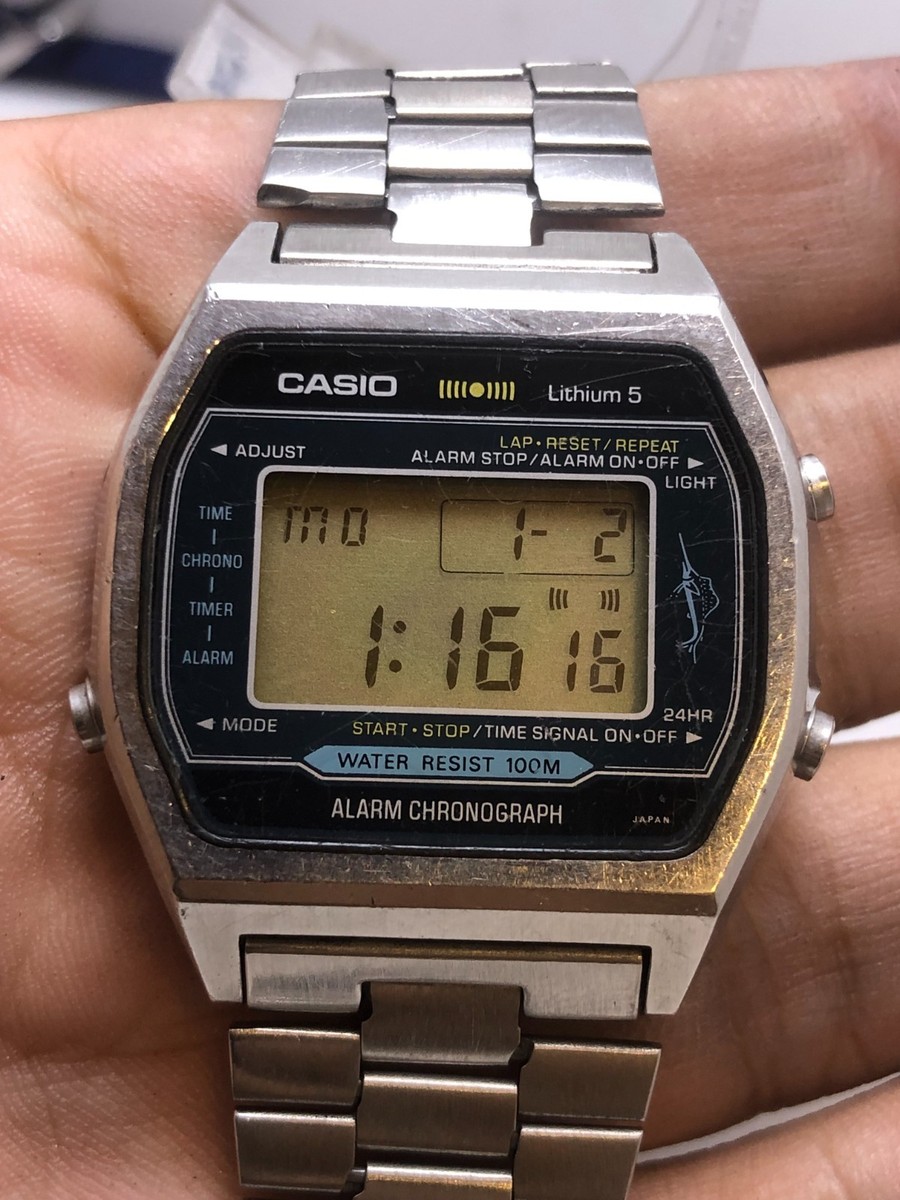 Vintage Casio Marlin 106 H101 Alarm Chronograph Digital Men's