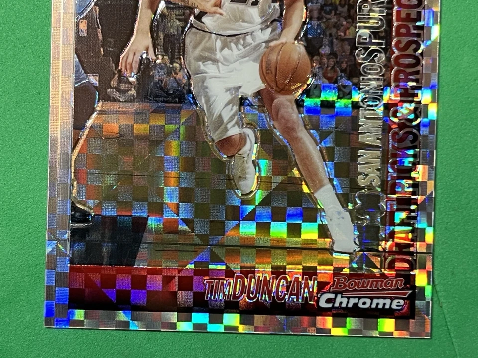 Bowman Draft Picks & Prospects 2005-06 - Tim Duncan #21 Chrome XFractor/150 Salón de la fama Foto 4 de 4