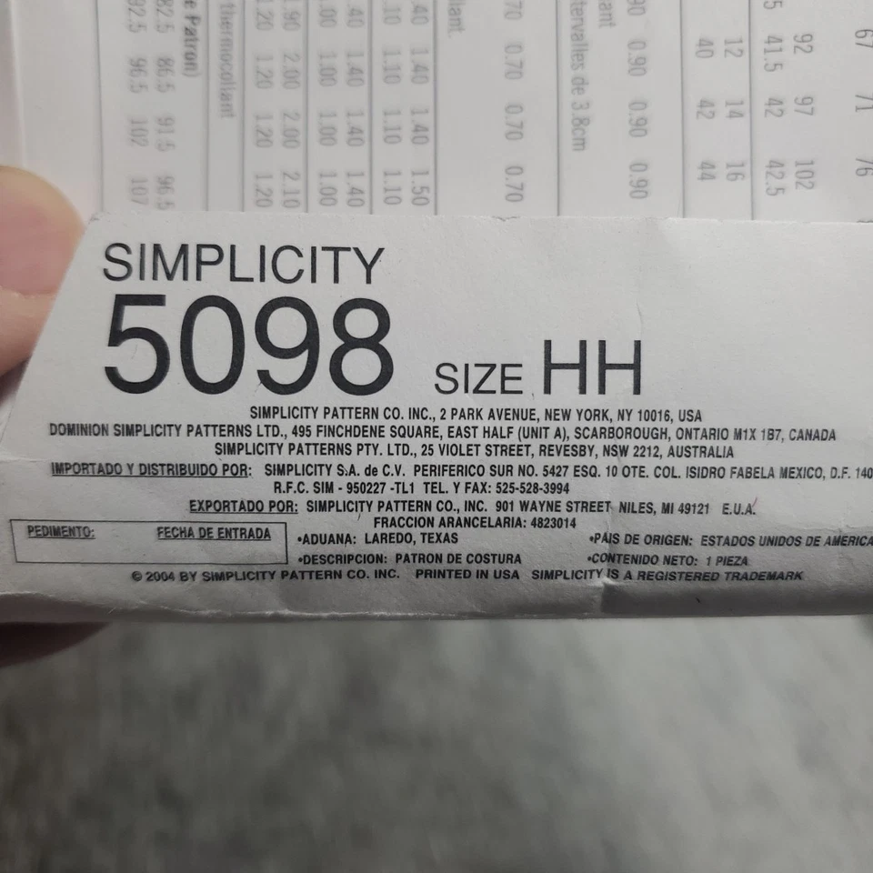 Simplicity #5098 6 tops hechos tamaño fácil (talla 6-12) patrón de costura corte Foto 4 de 4