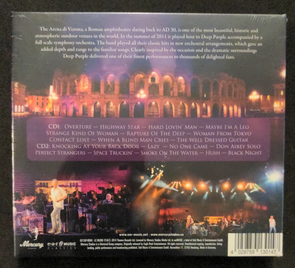 Deep Purple With Orchestra: Live In Verona (CD, 2022, new) - Image 2 of 3