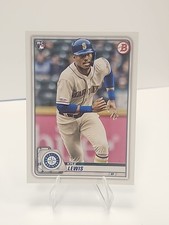 2020 Bowman Baseball #78 Kyle Lewis Base Rookie Card RC Seattle Mariners. rookie card picture