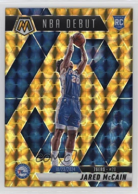 2024-25 Panini Mosaic NBA Debut Reactive Yellow Prizm Jared McCain Rookie RC 2l4