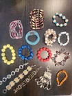 15 vintage costume jewelry bracelets lot #53