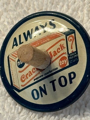 Cracker Jack   Advertising Spinning Top -Finger Spin Top Vintage