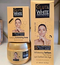 Gluta White Glutathione Collagen Vitamin C Set - Soap Lotion SPF 20 250 ml
