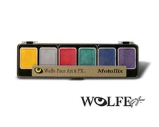Wolfe 6 Color Palette/Face Paint Kit Metallix 