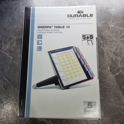Superschnapper!!! Durable SHERPA Table 10, Sichttafel-System, Schwarz/Grau Neu