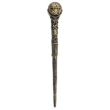 Bronze Pentagram Wand Resin Witch Orb Secret Santa Gift