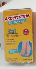 Aspercreme Foot Pain Relief Cream 4oz BB DATE 04/2026