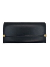 GIVENCHY long wallet leather Black plain men's Used