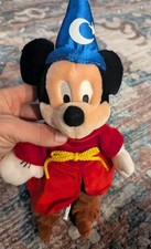 Sorcerer Mickey Mouse Fantasia 2000 Disney World Store 9" Bean Bag Plush NWT
