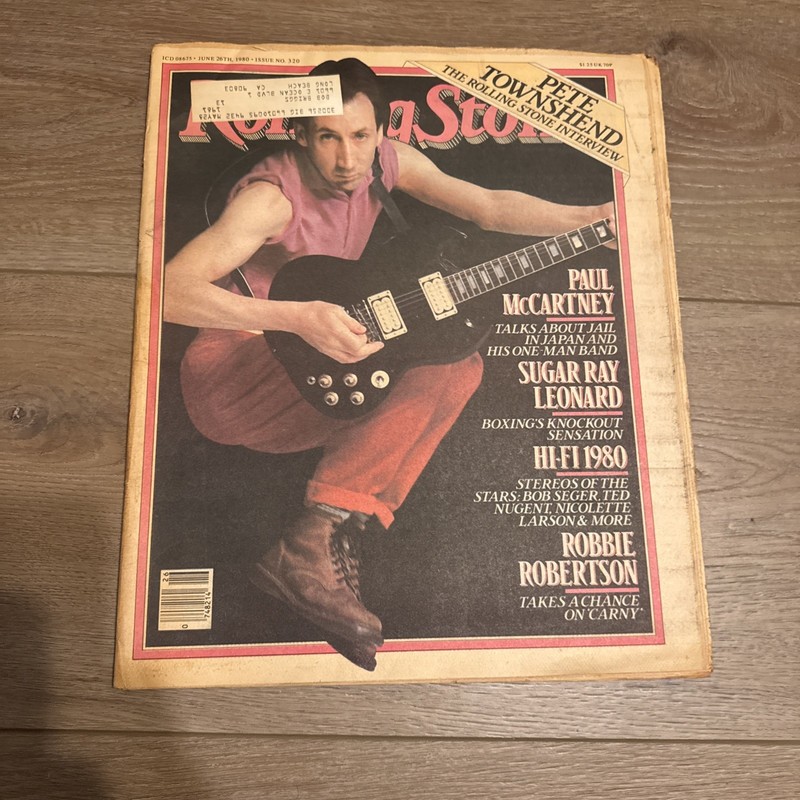 Rolling Stone Magazine June 26, 1980 No. 320 Pete Townsend Cover