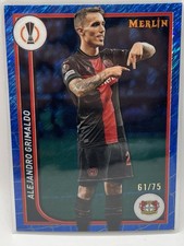 ALEJANDRO GRIMALDO 2023-24 Topps Merlin BLUE Shimmer 61/75 Leverkusen