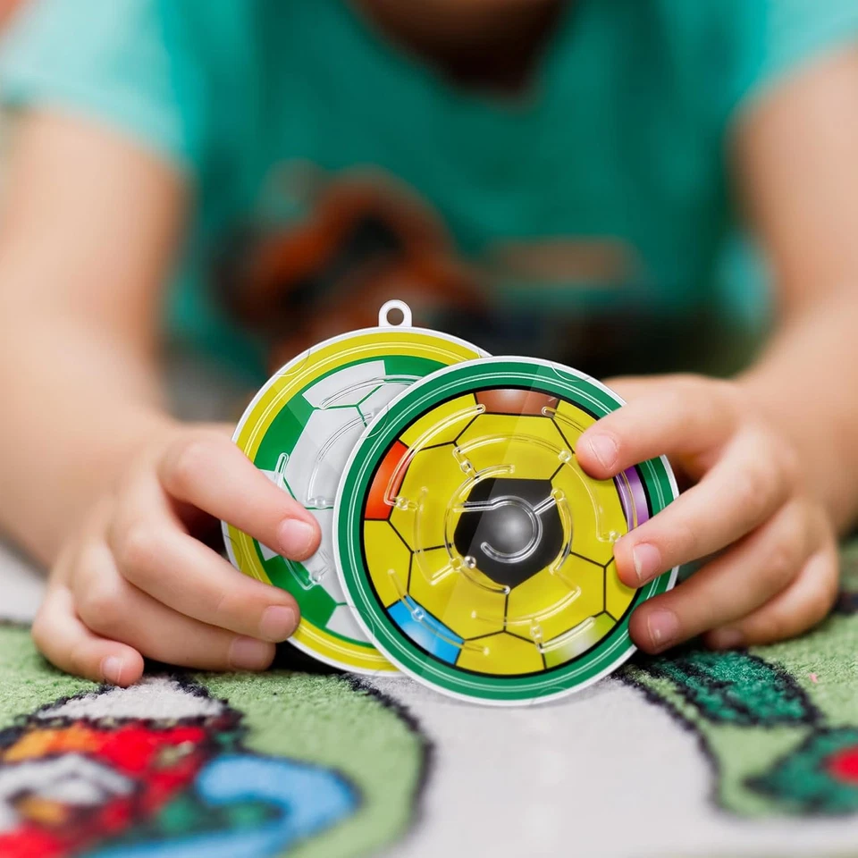 48 Piezas Mini Laberinto de Fútbol Rompecabezas Pelota Deportiva Plástico Laberinto Rompecabezas Juguetes Juego de Puzzle Foto 4 de 4