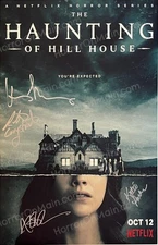 "The Haunting of Hill House" AUTOGRAPH — 11x17 poster signed by 4 cast members