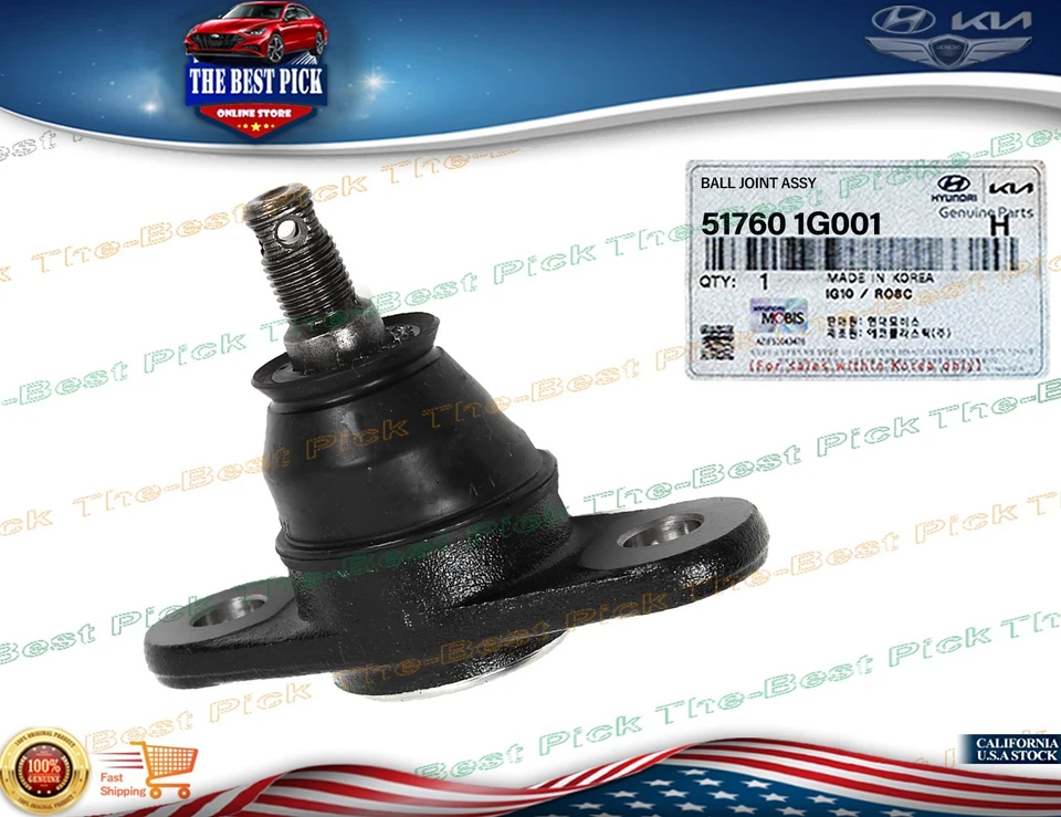 2 ШТ ⭐ОРИГИНАЛЬНЫЕ⭐шаровые шарниры спереди для 2006-2011 Hyundai Accent Kia Rio5 517601G001 - Изображение 3 из 4