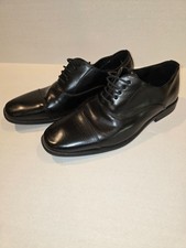 Bruno Marc Shoes Men's Lace-up Leather Oxford Black Size 10 Gently Worn