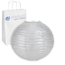 12 pcs 6" inch Chinese Paper Lantern - Silver - Wedding Party Event zk